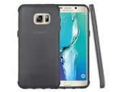 Samsung Galaxy S6 edge Case [Smoke Gray] Slim Flexible Anti shock Crystal Silicone Protective TPU Gel Skin Case Cover