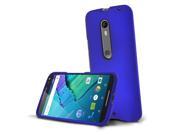 Motorola Moto X Pure Edition Case [Blue] Slim Protective Rubberized Matte Finish Snap on Hard Polycarbonate Plastic Case Cover