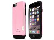 iPhone 6 Case Adamas Series [Pink] Slim Card Bumper Form Fitting Hard Plastic Protective Case Cover