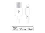Naztech White Charge Sync 4ft Lightning Cable MFI Certified