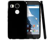 LG Google Nexus 5X 2015 Case [Black] Slim Flexible Anti shock Crystal Silicone Protective TPU Gel Skin Case Cover