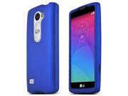LG Leon Case [Blue] Slim Protective Rubberized Matte Finish Snap on Hard Polycarbonate Plastic Case Cover