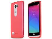 LG Leon Case [Red] Slim Flexible Anti shock Crystal Silicone Protective TPU Gel Skin Case Cover