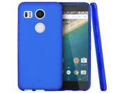 LG Google Nexus 5X Case [Blue] Slim Flexible Anti shock Crystal Silicone Protective TPU Gel Skin Case Cover