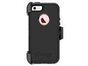 Black Otterbox Defender Series Case Belt Holster for iPhone 5 5S for Touch ID