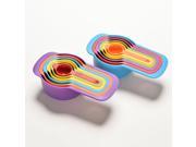 Rainbow Plastic Measuring Cups Spoons Set