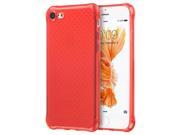 iPhone 7 Case REDshield [Red] Slim Flexible Anti shock Crystal Silicone Protective TPU Gel Skin Case Cover for Apple