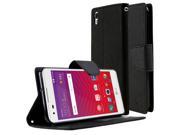 [LG Tribute HD] Diary Case REDshield [Black] Kickstand Feature Luxury Faux Case