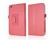 Red Faux Leather Stand Case w Magnetic Closure for Samsung Galaxy Tab 3 8.0