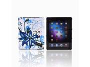 Apple iPad 3rd Gen Case [Blue Flower Splash] Slim Protective Crystal Case Cover