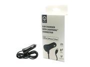 1A Car Charger with MFi Certified Lightning Cable [Black]