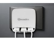 Qmadix Travel Charging Hub w 3 USB Ports 2.4A 2 1A Ports Charge Your Tablet and Phone at Once!