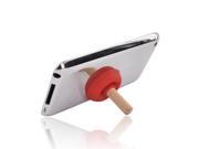 Universal Portable Cell Phone Silicone Suction Plunger Stand Holder Red