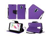 [LG Stylo 2] Case Luxury Faux Leather Saffiano Texture Flip Cover [Royal Purple]