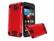 Coolpad Catalyst Case Brushed Metallic Hybrid Hard Cover [Standard Red]