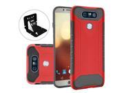 [LG G6] Case [Red] Supreme Protection Rubberized Matte Hard Case