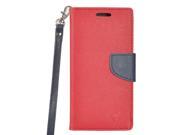 [Samsung Galaxy S8] Case Luxury Faux Leather Saffiano Case [Red]