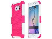 UPC 803215111536 product image for Samsung Galaxy S6 Edge Case, [Hot Pink] Supreme Protection Rubberized Matte Hard | upcitemdb.com