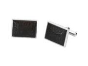 Genuine Carved Onyx Cuff Links in Sterling Silver