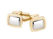 Square Cuff Link in 14k Two tone Gold