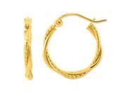 Twisted Hoop Earrings in 14k Yellow Gold