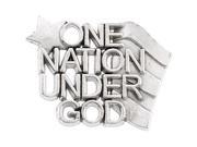One Nation Under God Lapel Pin in Sterling Silver