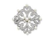 Pearl CZ Pin in Sterling Silver
