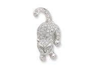 CZ Cat Pin in Sterling Silver