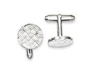 Woven Designed Cuff Links in Sterling Silver