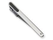 Diamond Accent Tie Bar in Stainless Steel