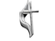 Methodist Cross Lapel Pin in Sterling Silver