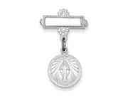 Miraculous Medal Pin in Sterling Silver
