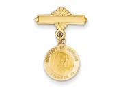 Our Lady Of Sorrows Medal Pin in 14k Yellow Gold