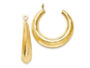 Hollow Hoop Earrings Jackets in 14k Yellow Gold
