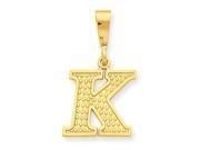 Initial K Charm in 14k Yellow Gold