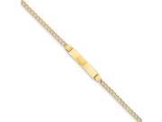 Pave Curb ID Bracelet in 14k Yellow Gold