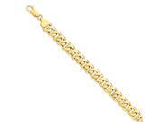 Hand Polished Fancy Link Bracelet in 14k Yellow Gold