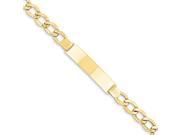 Curb Link ID Bracelet in 14k Yellow Gold