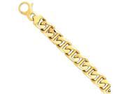 Mm Polished Fancy Link Bracelet in 14k Yellow Gold