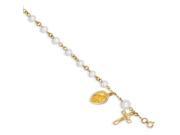 Pearl Rosary Bracelet in 14k Yellow Gold