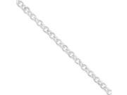 Sterling Silver 20.03 inch 4.75 mm Fancy Patterned Rolo Chain Necklace