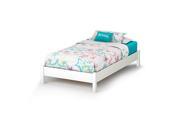 South Shore Twin 39 inch Classic Platform Bed White