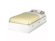 South Shore Sparkling Twin Mates Bed White