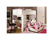 South Shore Logik 4 Piece Contemporary Bunk Bed Pure White