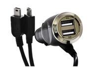 Dual Car Charger with dual USB Cable fits Google Nexus 7 Black