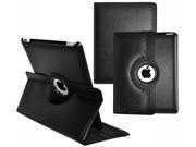 Rotating Stand Case for New Apple iPad 3 Black