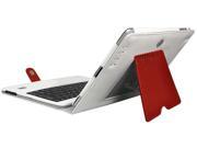 Bluetooth Keyboard Leather Case for The New iPad 3G White Red
