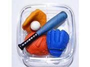 4 Baseball Erasers in a Box