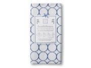 SwaddleDesigns Marquisette Swaddling Blanket Pastel with Jewel Tone Mod Circles True Blue
