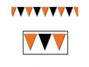 Orange Black Outdoor Pennant Banner Party Accessory 1 count 1 Pkg
